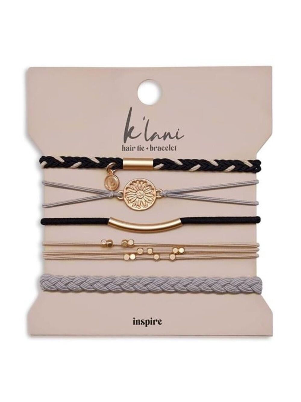 Womens hair tie bracelet set elastic no crease ponytail holder stylish jewelry g